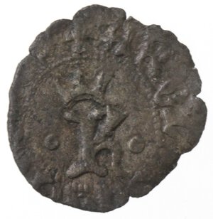obverse: Napoli. Carlo III di Durazzo. 1382-1385. Mezzo Denaro. Mi. 
