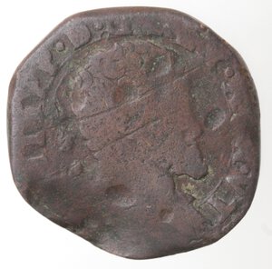 obverse: Napoli. Filippo II. 1556-1598. Tornese 1596. Ae. 