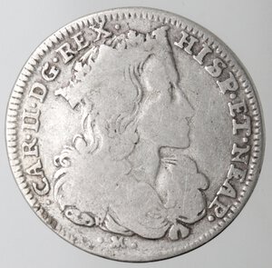 obverse: Napoli. Carlo II. 1674-1700. Tarì 1695. Ag. 