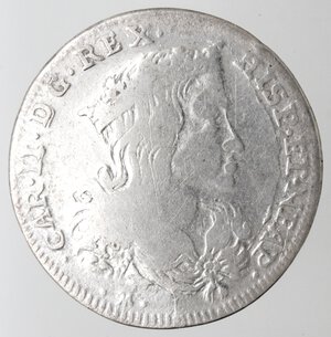 obverse: Napoli. Carlo II. 1674-1700. Tarì 1699. Ag. 