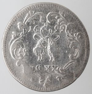 reverse: Napoli. Carlo II. 1674-1700. Tarì 1699. Ag. 