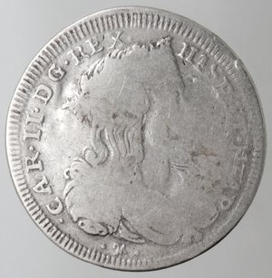 obverse: Napoli. Carlo II. 1674-1700. Tarì 1700. Ag. 