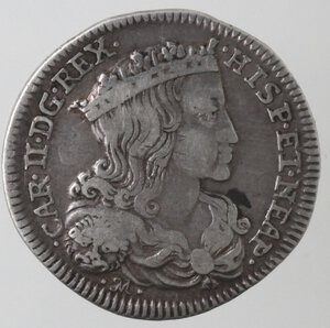 obverse: Napoli. Carlo II. 1674-1700. Carlino 1691. Ag. 