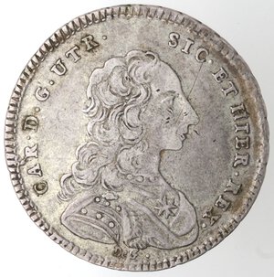 obverse: Napoli. Carlo di Borbone. 1734-1759. Mezza Piastra 1753. Ag. 