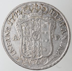 reverse: Napoli. Ferdinando IV. 1759-1799. Mezza Piastra 1792. Ag. 