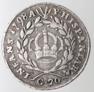 reverse: Napoli. Ferdinando IV. 1759-1798. Tarì 1798. Ag.