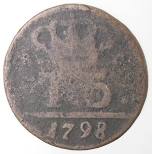 reverse: Napoli. Ferdinando IV. 1759-1799. 5 Tornesi 1798. Ae. 