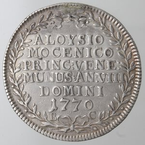 obverse: Venezia. Alvise IV Mocenigo. 1763-1778. Osella 1770. Ag. 
