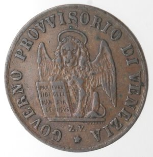 obverse: Venezia. Governo Provvisorio. 1848-1849. Centesimo 1849. Ae. 