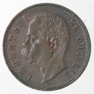obverse: Umberto I. 1878-1900. 2 centesimi 1897. Ae.