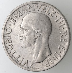 obverse: Vittorio Emanuele III. 1900-1943. 1 Lira Impero 1936 Anno XIV. Ni.