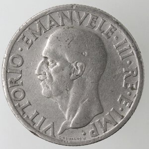 obverse: Vittorio Emanuele III. 1900-1943. 1 Lira Impero 1936 Anno XIV. Ni. 