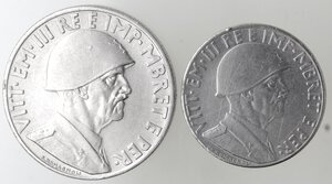 obverse: Vittorio Emanuele III. Albania. 1900-1943. Lotto di 2 monete. Lek 1939 e 0,20 Lek 1940. Ac. 