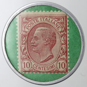 reverse: Vittorio Emanuele III. 1900-1943. Gomme Pirelli. Milano. Gettone di Necessità da 10 centesimi. 1919-1923. Al. 
