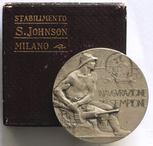 reverse: Medaglie. Milano. Esposizione internazionale 1906. Medaglia per l inaugurazione del traforo del Sempione. Ag. 