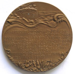 reverse: Medaglie. Vittorio Emanuele III. 1900-1943. Medaglia 1900 per la spedizione polare di Luigi Amedeo di Savoia. Ae. 
