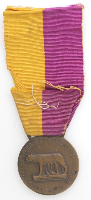 reverse: Medaglie. Vittorio Emanuele III. 1900-1943. Medaglia 1922 per la marcia su Roma. Ae. 