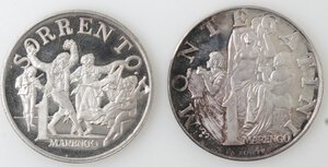 obverse: Medaglie. Lotto di 2 medaglie. Sorrento e Montecatini. Ag. 925. 