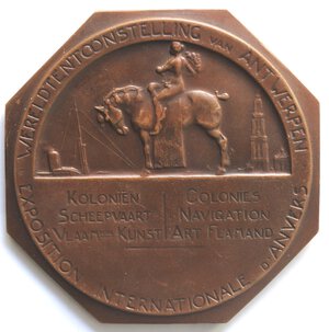 obverse: Medaglie. Belgio. Medaglia 1930 per l Exposition Internationale d Anvers. Ae. 
