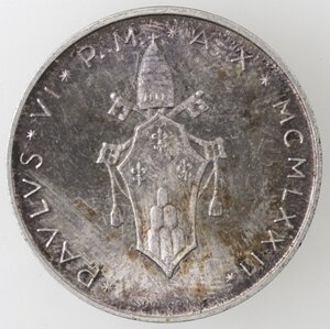 obverse: Vaticano. Roma. Paolo VI. 1963-1978. 500 lire 1972. Ag. Dalla serie annuale della zecca. 