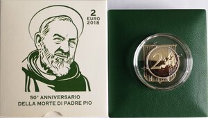 reverse: Vaticano. 2 euro 2017. 50°Anniversario Della Morte di Padre Pio. Bimetallica. 