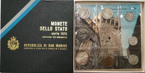 obverse: San Marino. Serie divisionale annuale 1976 Sicurezza Sociale. Con 500 lire in Ag. 