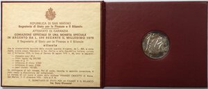 obverse: San Marino. 500 lire 1976. Sicurezza Sociale. Ag.