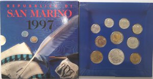 obverse: San Marino. Serie divisionale annuale 1997 L uomo verso il terzo millennio. Con 5000 lire in Ag. 