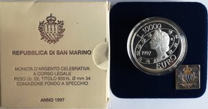 obverse: San Marino. 10.000 Lire 1997. 