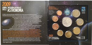 obverse: San Marino. Serie divisionale annuale 2009 Anno internazionale dell astronomia. Con 5 Euro in Ag. 