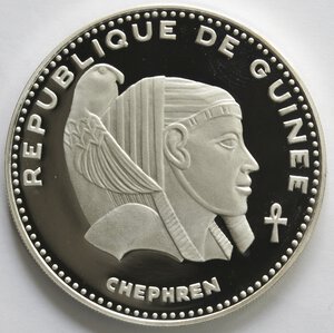 obverse: Guinea. 500 Franchi 1970. Chefren. Ag 999. 