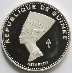 obverse: Guinea. 500 Franchi 1970. Nefertiti. Ag 999. 