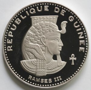 obverse: Guinea. 500 Franchi 1970. Ramses III. Ag 999. 
