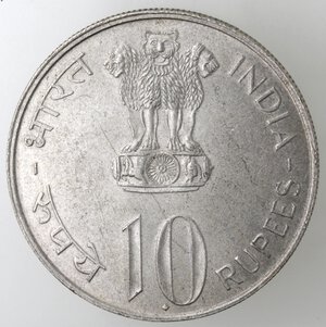obverse: India. Repubblica. 10 Rupie 1972. Ag 500. 
