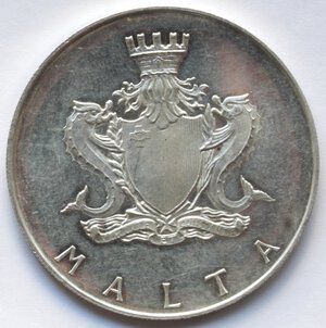 obverse: Malta. Lira Maltese 1973. Ag 987. 