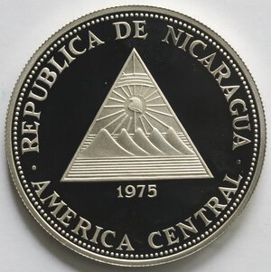 obverse: Nicaragua. 100 Cordobas 1975. Ag 925. 