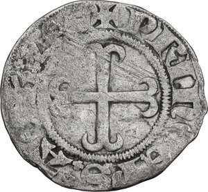 obverse: Amedeo d Acaja (1377-1402). Quarto di grosso I tipo, Moncalieri