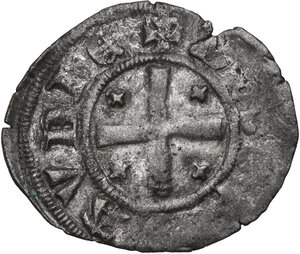 reverse: Amedeo VIII, Conte (1391-1416) - (1391-1398 reggenza di Bona di Borbone). Obolo di bianchetto II tipo, Nyon