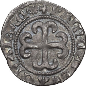 reverse: Ludovico d Acaja (1402-1418).. Mezz grosso II tipo, Torino