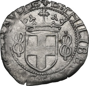obverse: Emanuele Filiberto Duca (1559-1580). Grosso IV tipo 1561, zecca sconosciuta