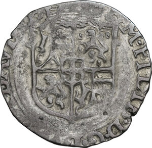 obverse: Emanuele Filiberto Duca (1559-1580). Soldo II tipo, data illeggibile, zecca incerta