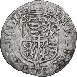 obverse: Emanuele Filiberto Duca (1559-1580). Soldo II tipo 1568 E B, Chambery