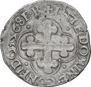 reverse: Emanuele Filiberto Duca (1559-1580). Soldo II tipo 1568 E B, Chambery