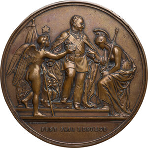 obverse: Vittorio Emanuele II  (1820-1878).. Medaglia 1871 per la proclamazione e il trasferimento a Roma della capitale d Italia