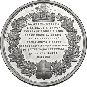 reverse: Vittorio Emanuele II  (1861-1878).. Medaglia 9 gennaio 1878 per la morte
