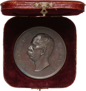 obverse: Umberto I (1878-1900).. Medaglia 20 febbraio 1890 per il II centenario della Brigata Aosta