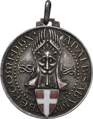obverse: Adalberto di Savoia (1898-1982), Duca di Bergamo.. Medaglia al valore, periodo interbellico