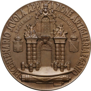 reverse: Vittorio Emanuele III (1900-1943). Medaglia 1939 per il bicentenario della Scuola d Artiglieria e Genio