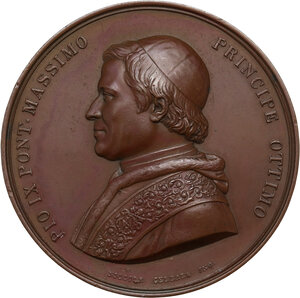obverse: Pio IX  (1846-1878), Giovanni Mastai Ferretti.. Medaglia 1846