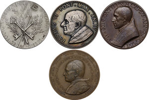 obverse: Lotto di quattro (4) medaglie papali: Pio XI, Pio XII e Paolo VI (2)